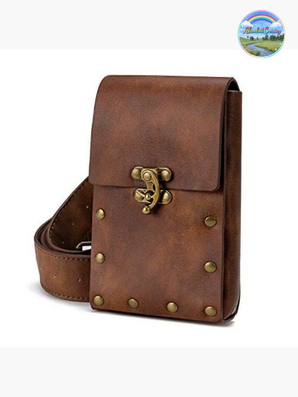 Medieval Vintage Waist Bag Belt Pouch Fanny Pack Faux Leather Phone Holder - Picture 6 of 6